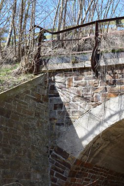 bridge in the countryside of bilbao in spain clipart