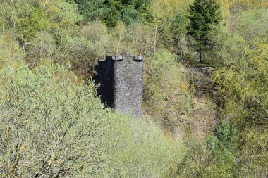 İsrail 'in kuzeyindeki Kudüs şehrindeki eski kalenin kalıntıları.