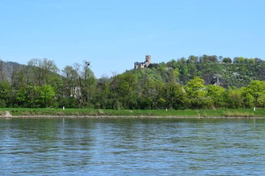 the castle Lahneck above the Rhine clipart