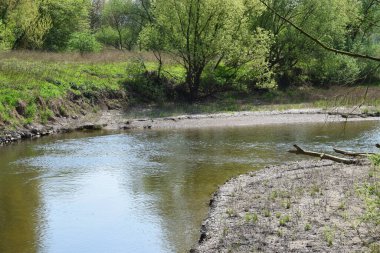 İlkbaharda güzel bir nehir