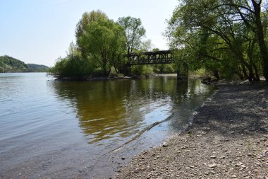 Bad Elstein şehri, Bavyera, nehir.
