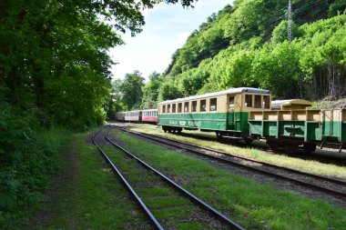 steam train Vulkan Express in the Eifel clipart