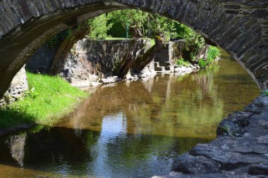Parktaki nehrin güzel bir görüntüsü.