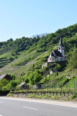 church in the mountains above Hatzenport, Mosel clipart