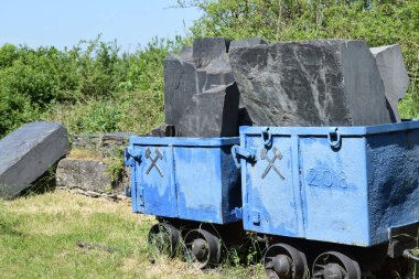 Bahçedeki eski paslı çöplük..