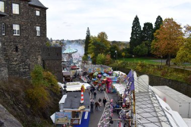 Lukasmarkt, autumn amusement market in Mayen clipart