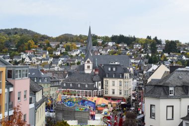 Lukasmarkt, autumn amusement market in Mayen clipart