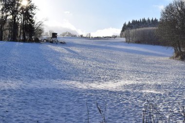 winter in the countryside clipart