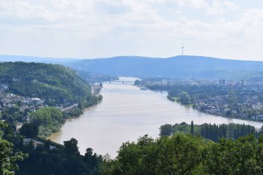 Almanya 'nın Koblenz şehrinde görünüm