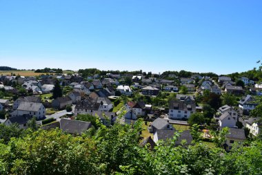 Manzaralı şehir Ulmen, Almanya