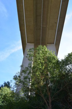 Bilbao şehrinde nehir üzerinde köprü