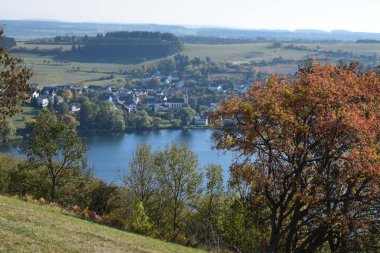 beautiful view of the lake in the mountains clipart