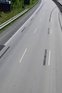 Şehirdeki otoyolun havadan görüntüsü