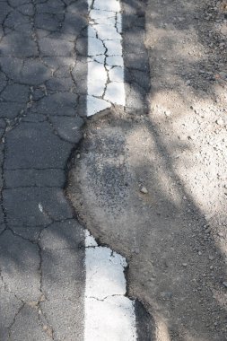 Çatlak, doku ve arkaplan içeren yol