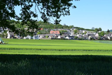 Yazın Almanya 'nın kırsal kesimindeki köy.