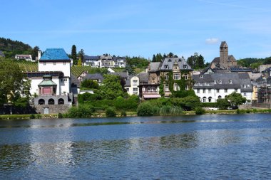 Traben-Trarbach şehrinin güzel manzarası