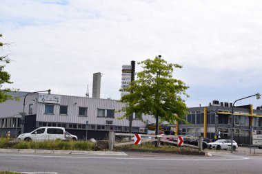 Endüstriyel bölgede trafik çemberi