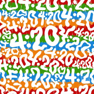 420,tie dye seamless pattern background.Vector tie dye cartoon illustration.60s style,hippie,weed,marijuana,420 seamless pattern art