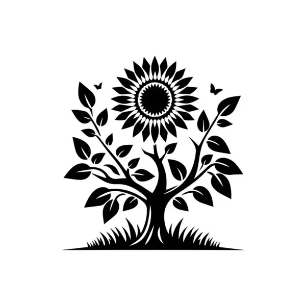 ayçiçeği siluet sanat tasarımı