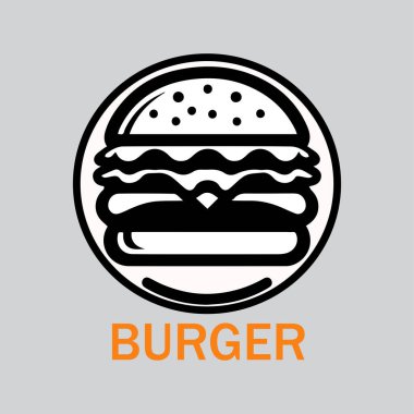Yeni stil burger logosu tasarımı
