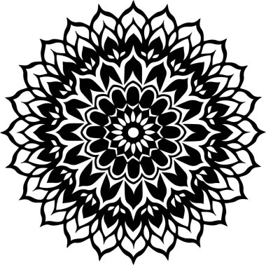 Yeni şık süs mandala vektör sanat tasarımı