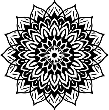 Yeni şık süs mandala vektör sanat tasarımı