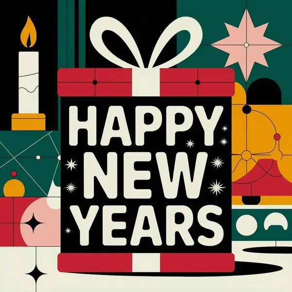 Noel hediyesi kutusu Mutlu yıllar fotoğrafı