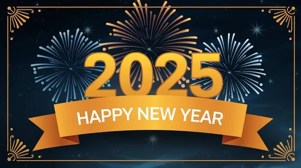 Mutlu yıllar havai fişek arka planı 