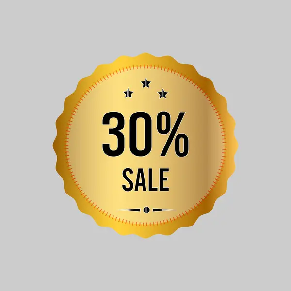 Altın İndirim Rozeti: 124;% 30 İndirim Etiketi: 124; Modern Tanıtım Mührü