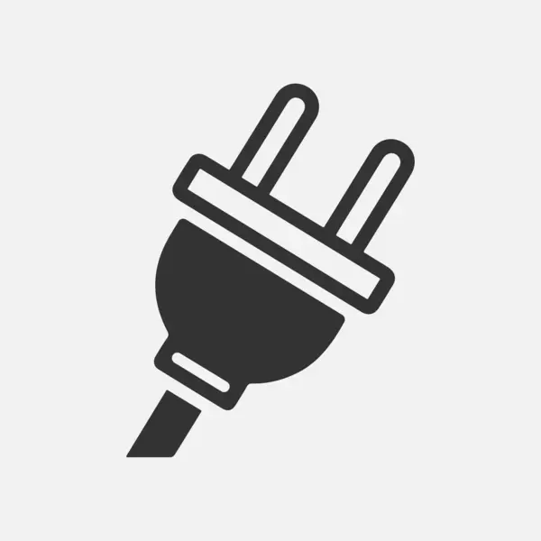 Web sitesi ve uygulama tasarımı için basit elektrik tıkacı simgesi