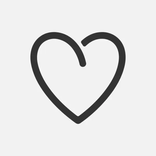 Basit el çizimi kalp çizimi simgesi