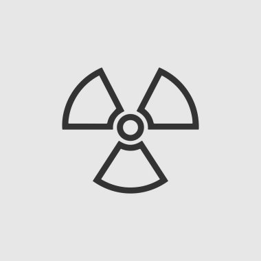 Radyasyon tehlikesi sembolü simgesi grafiği