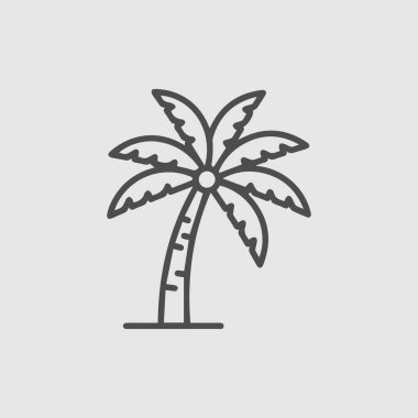 Bir palmiye ağacı simgesinin basit çizimi