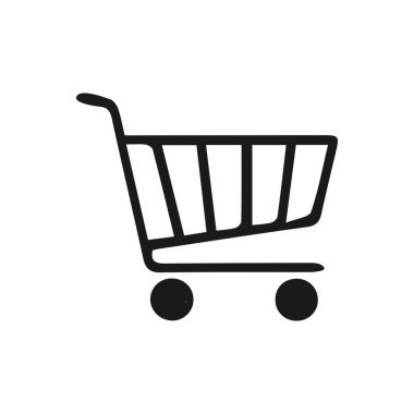 Alışveriş arabası ikonu. vektör illüstrasyonu.