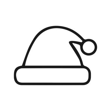 Şapka ikonu. Web tasarımı için hat vektör simgesinin özet çizimi