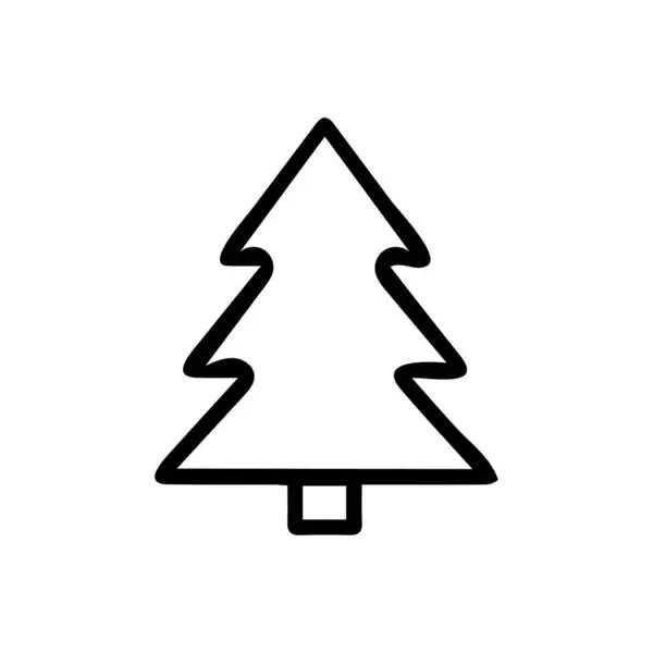 Noel ağacı vektör çizgisi simgesi