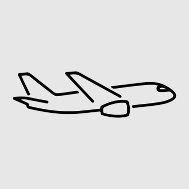 Uçak ikonu. seyahat ve uçak vektör çizimi tasarımı