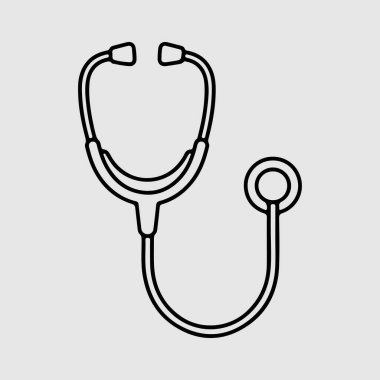 Doktor steteskop izole edilmiş simge