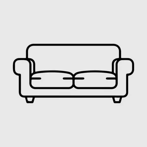 Beyaz arka plan üzerinde kanepe şeffaf işareti izole kanepe simge vektör