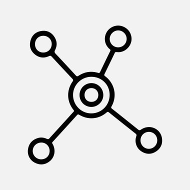 beyaz arkaplanda izole edilmiş paylaşım simgesi, vektör illüstrasyonu