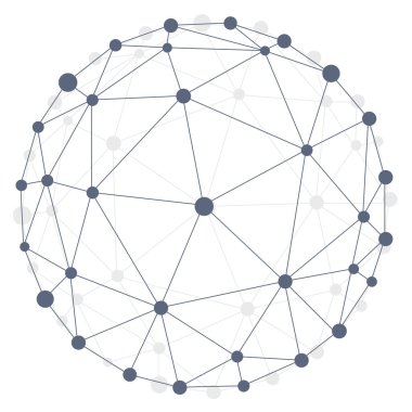 İş ekibinin bağlantısı, internet ağı, noktayla bağlantılı web, iletişim için sosyal medya işareti