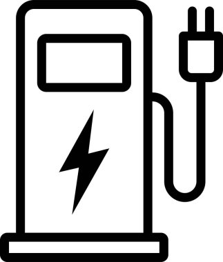 Elektrik Araç simgesi, Ekosistem, Yenilenebilir Enerji ve yenilenebilir doğalgaz için elektrikli araç şarj istasyonu