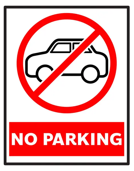 stock vector No parking sign for car drivers, the sign to not allow for parking