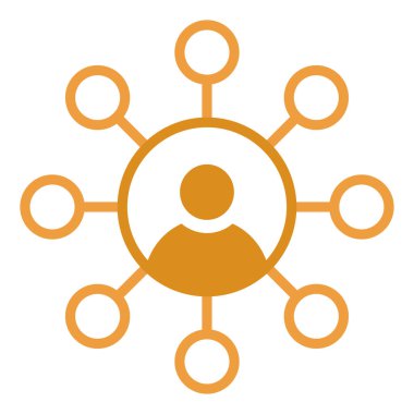 İş ekibinin bağlantısı, internet ağı, noktayla bağlantılı web, iletişim için sosyal medya işareti