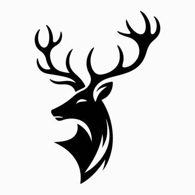 geyik silueti vektör logosu 