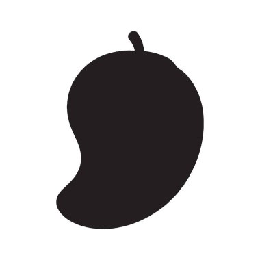 Beyaz arkaplanda mango silueti