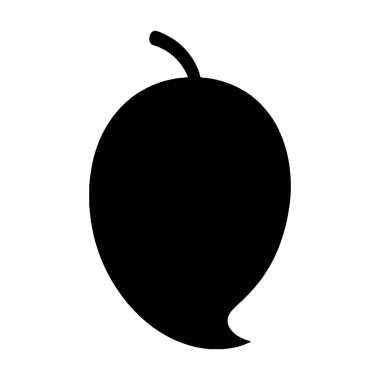 Beyaz arkaplanda mango silueti
