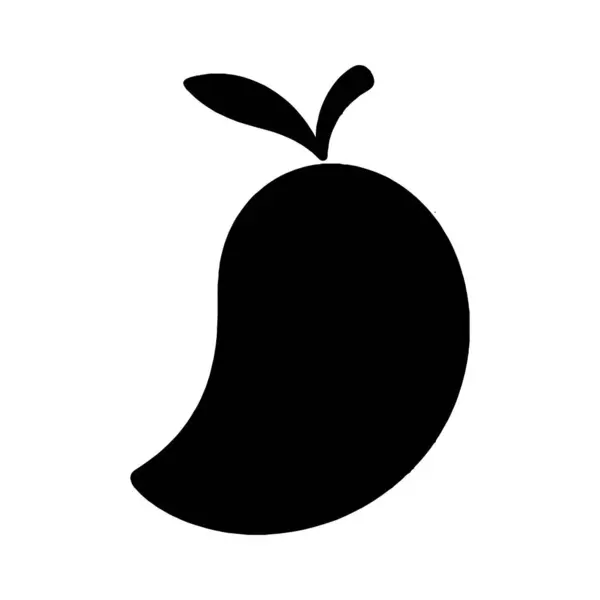 Beyaz arkaplanda mango silueti