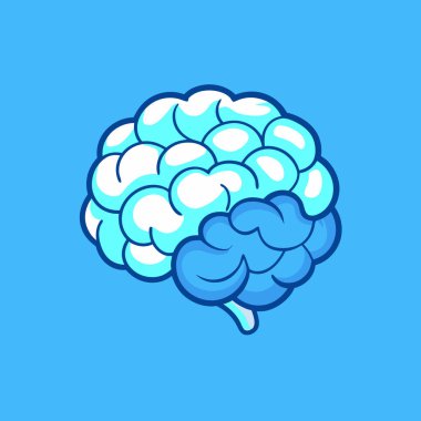 Beyin vektör çizimi. beyin simgesi