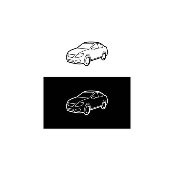 Araba siyah beyaz vektör sanatı